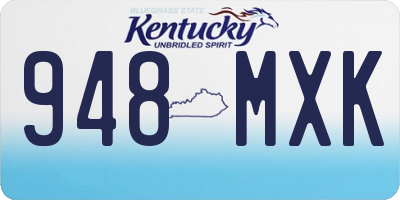 KY license plate 948MXK
