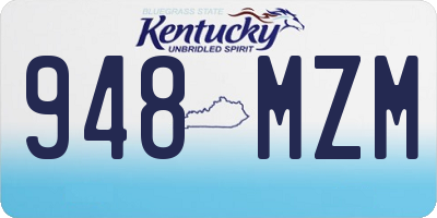 KY license plate 948MZM