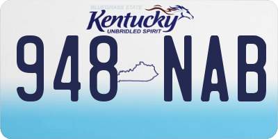 KY license plate 948NAB