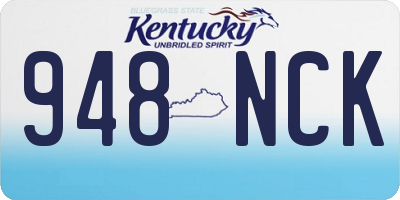 KY license plate 948NCK