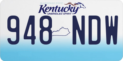 KY license plate 948NDW