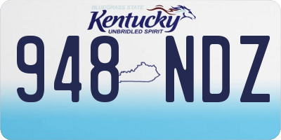 KY license plate 948NDZ