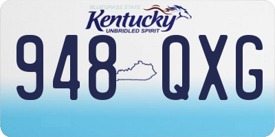 KY license plate 948QXG