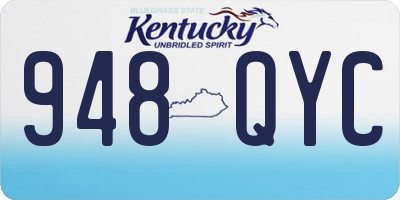 KY license plate 948QYC