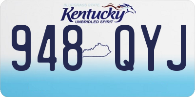 KY license plate 948QYJ