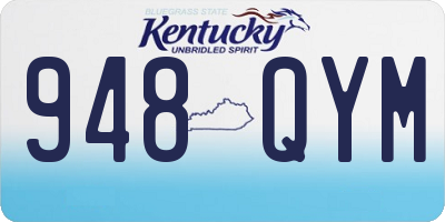 KY license plate 948QYM