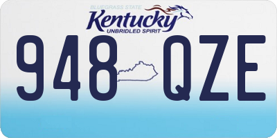 KY license plate 948QZE
