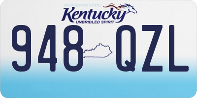 KY license plate 948QZL