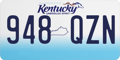 KY license plate 948QZN
