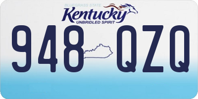 KY license plate 948QZQ