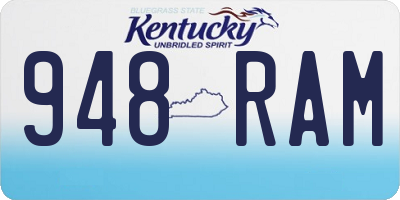 KY license plate 948RAM