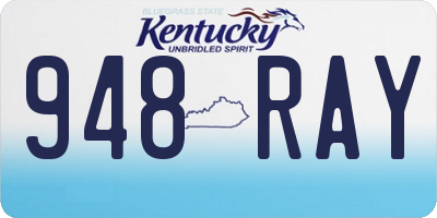 KY license plate 948RAY