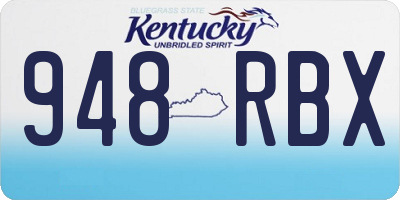 KY license plate 948RBX