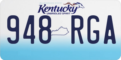 KY license plate 948RGA