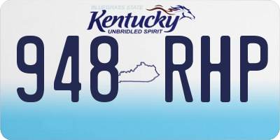KY license plate 948RHP