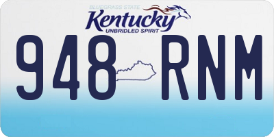 KY license plate 948RNM