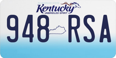 KY license plate 948RSA