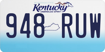 KY license plate 948RUW