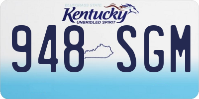KY license plate 948SGM