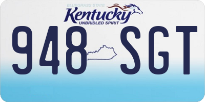 KY license plate 948SGT