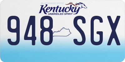 KY license plate 948SGX