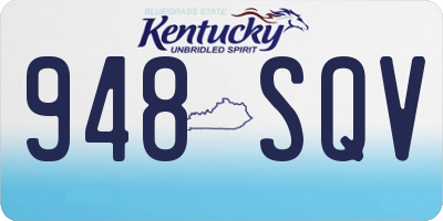 KY license plate 948SQV