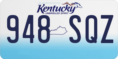 KY license plate 948SQZ
