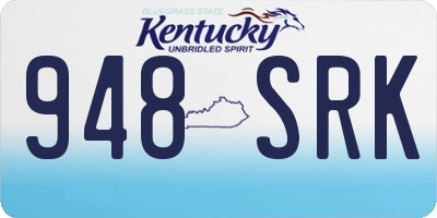 KY license plate 948SRK