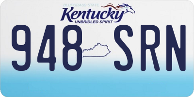 KY license plate 948SRN