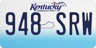 KY license plate 948SRW