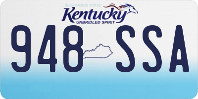 KY license plate 948SSA