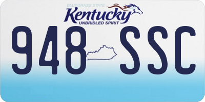 KY license plate 948SSC