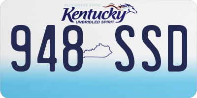 KY license plate 948SSD
