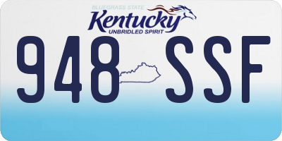 KY license plate 948SSF