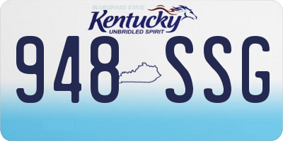 KY license plate 948SSG