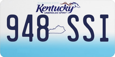 KY license plate 948SSI