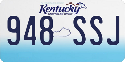 KY license plate 948SSJ