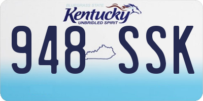 KY license plate 948SSK