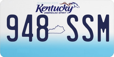KY license plate 948SSM
