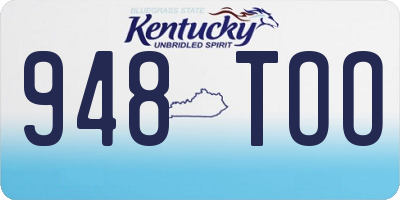 KY license plate 948TOO
