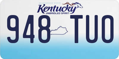 KY license plate 948TUO