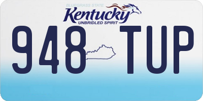 KY license plate 948TUP