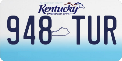 KY license plate 948TUR