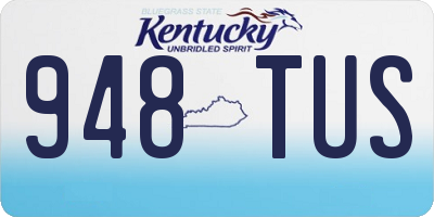 KY license plate 948TUS