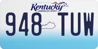 KY license plate 948TUW
