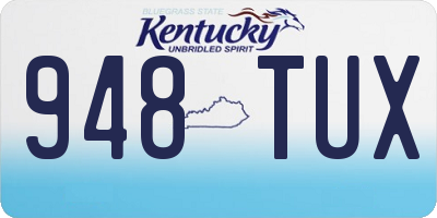 KY license plate 948TUX