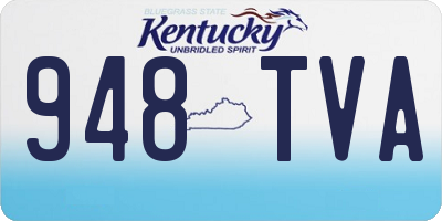KY license plate 948TVA
