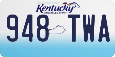 KY license plate 948TWA