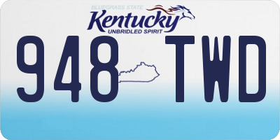 KY license plate 948TWD