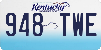 KY license plate 948TWE